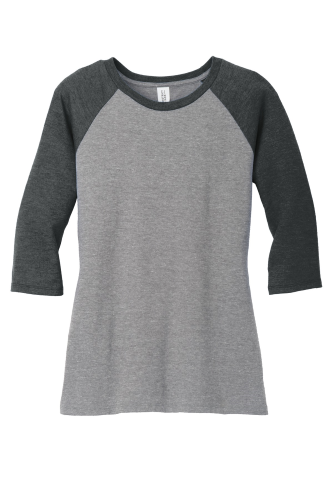 Picture of District Women's Perfect Tri 3/4-Sleeve Raglan T-Shirt