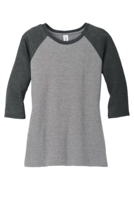 Picture of District Women's Perfect Tri 3/4-Sleeve Raglan T-Shirt