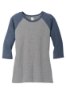 Picture of District Women's Perfect Tri 3/4-Sleeve Raglan T-Shirt