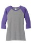 Picture of District Women's Perfect Tri 3/4-Sleeve Raglan T-Shirt