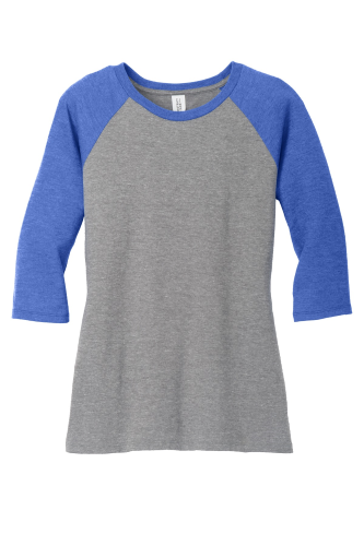 Picture of District Women's Perfect Tri 3/4-Sleeve Raglan T-Shirt