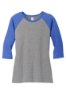 Picture of District Women's Perfect Tri 3/4-Sleeve Raglan T-Shirt