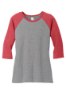 Picture of District Women's Perfect Tri 3/4-Sleeve Raglan T-Shirt
