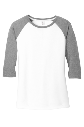 Picture of District Women's Perfect Tri 3/4-Sleeve Raglan T-Shirt