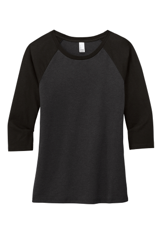 Picture of District Women's Perfect Tri 3/4-Sleeve Raglan T-Shirt