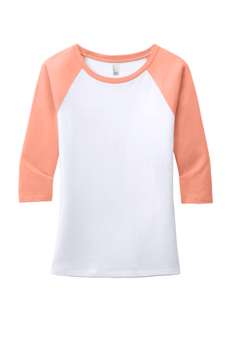 Picture of District Women's Perfect Tri 3/4-Sleeve Raglan T-Shirt