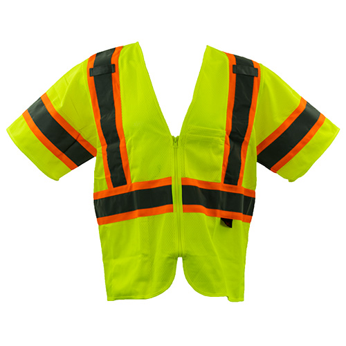 Picture of GSS Safety Class 3 Two Tone Mesh Zipper Safety Vest