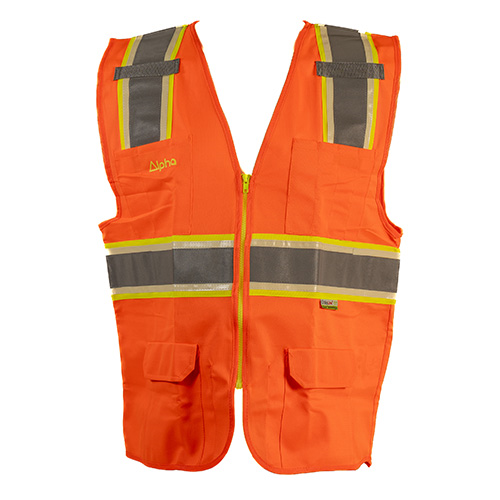 Picture of Alpha Workwear Class 2 Glow-in-the-Dark Surveyor Vest