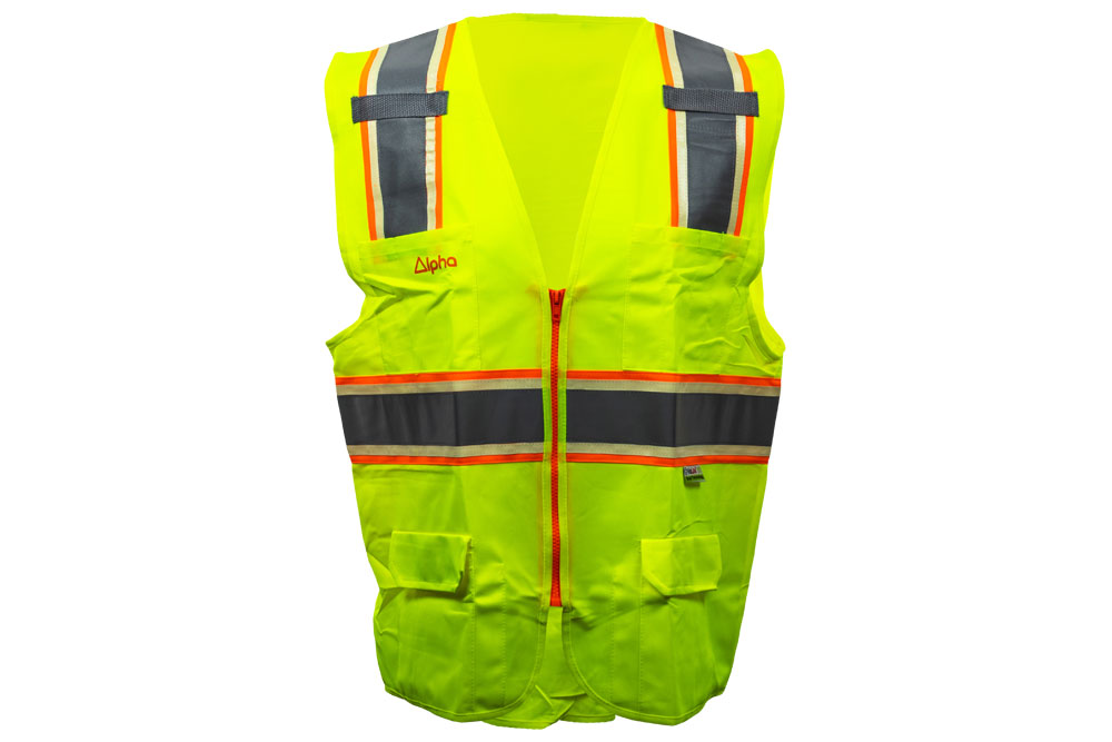 Picture of Alpha Workwear Class 2 Glow-in-the-Dark Surveyor Vest