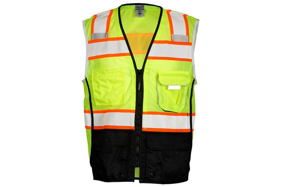 Kishigo Class 2 Black Series Black Bottom Vest | Zip's