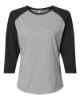 Picture of LAT Women's Baseball Fine Jersey 3/4 Sleeve Tee