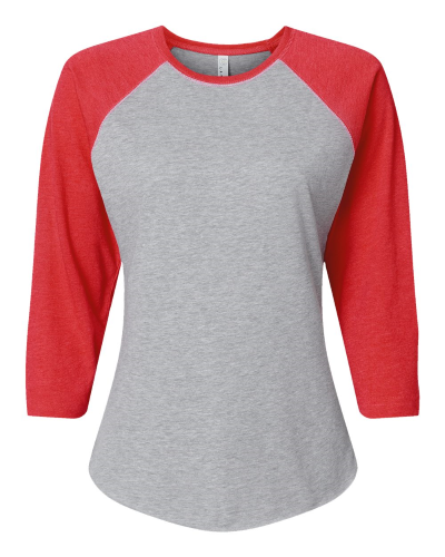 Picture of LAT Women's Baseball Fine Jersey 3/4 Sleeve Tee