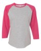 Picture of LAT Women's Baseball Fine Jersey 3/4 Sleeve Tee