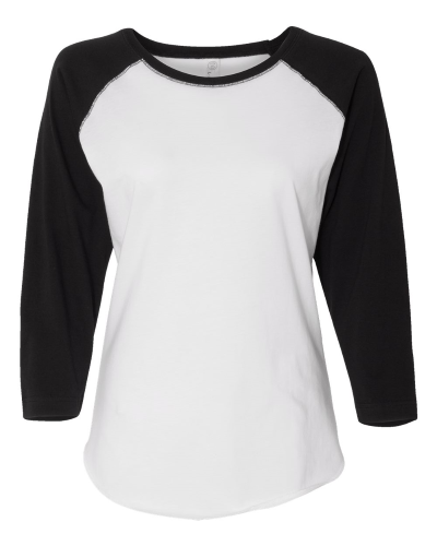 Picture of LAT Women's Baseball Fine Jersey 3/4 Sleeve Tee