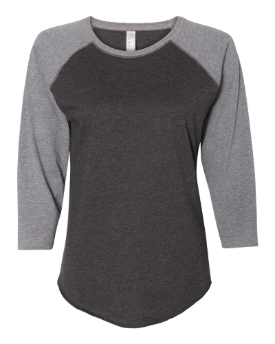 Picture of LAT Women's Baseball Fine Jersey 3/4 Sleeve Tee