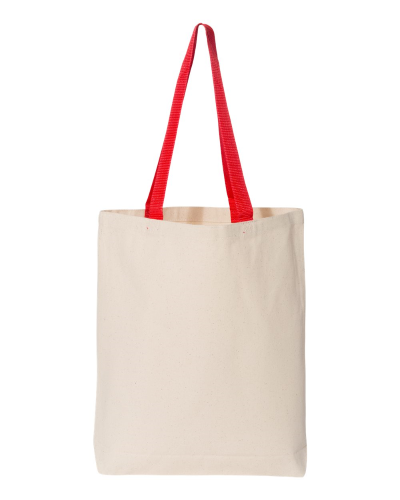 Picture of Q-Tees 11L Canvas Tote with Contrast-Color Handles