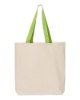 Picture of Q-Tees 11L Canvas Tote with Contrast-Color Handles