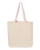 Picture of Q-Tees 11L Canvas Tote with Contrast-Color Handles