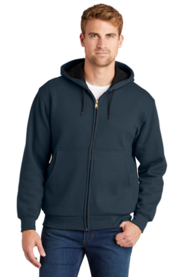 Cornerstone CS620 Heavyweight Full-Zip Hooded Sweatshirt - Thermal Lined, Durable, With Pockets - View #2