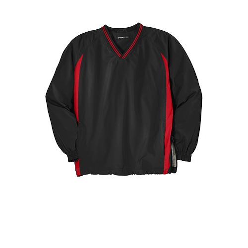 Picture of Sport-Tek Tipped V-Neck Raglan Wind Shirt