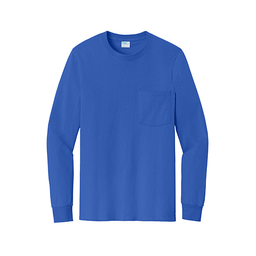 Picture of Port & Company Long Sleeve Essential Pocket Tee