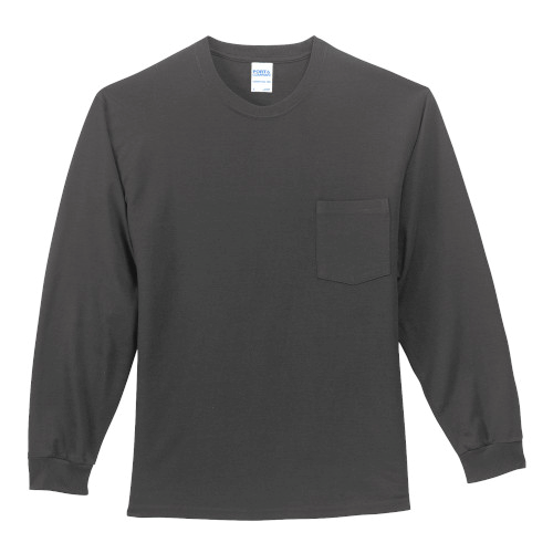 Picture of Port & Company Long Sleeve Essential Pocket Tee