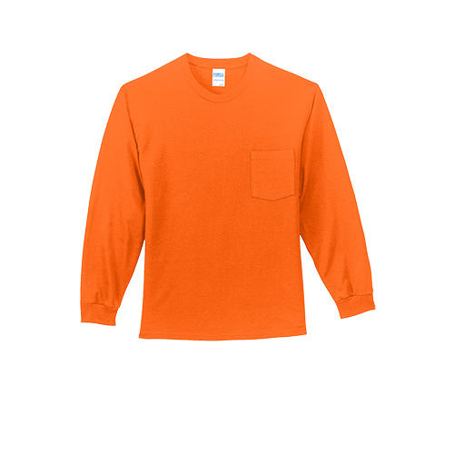 Picture of Port & Company Long Sleeve Essential Pocket Tee