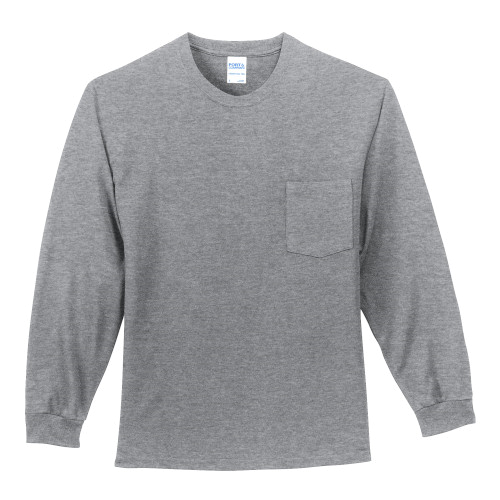 Picture of Port & Company Long Sleeve Essential Pocket Tee