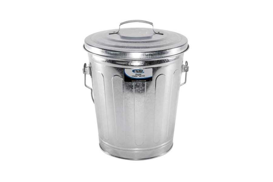 13-Gallon Copper Galvanized Steel Round Trash Can with Lid 13-Gallon Copper Galvanized Steel Round Trash Can with Lid