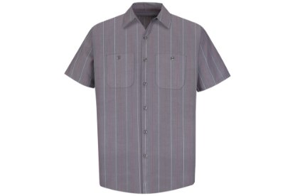 Picture of Red Kap Men's Short Sleeve Industrial Stripe Work Shirt