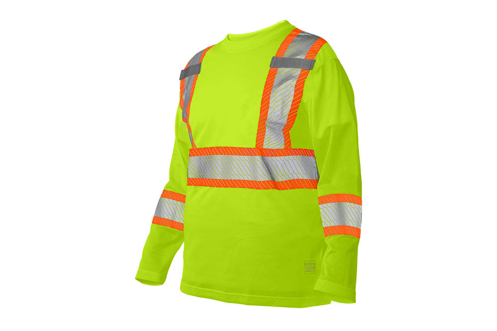 Picture of Tough Duck Safety Long Sleeve Safety T-Shirt w/ Segmented Reflective Stripes