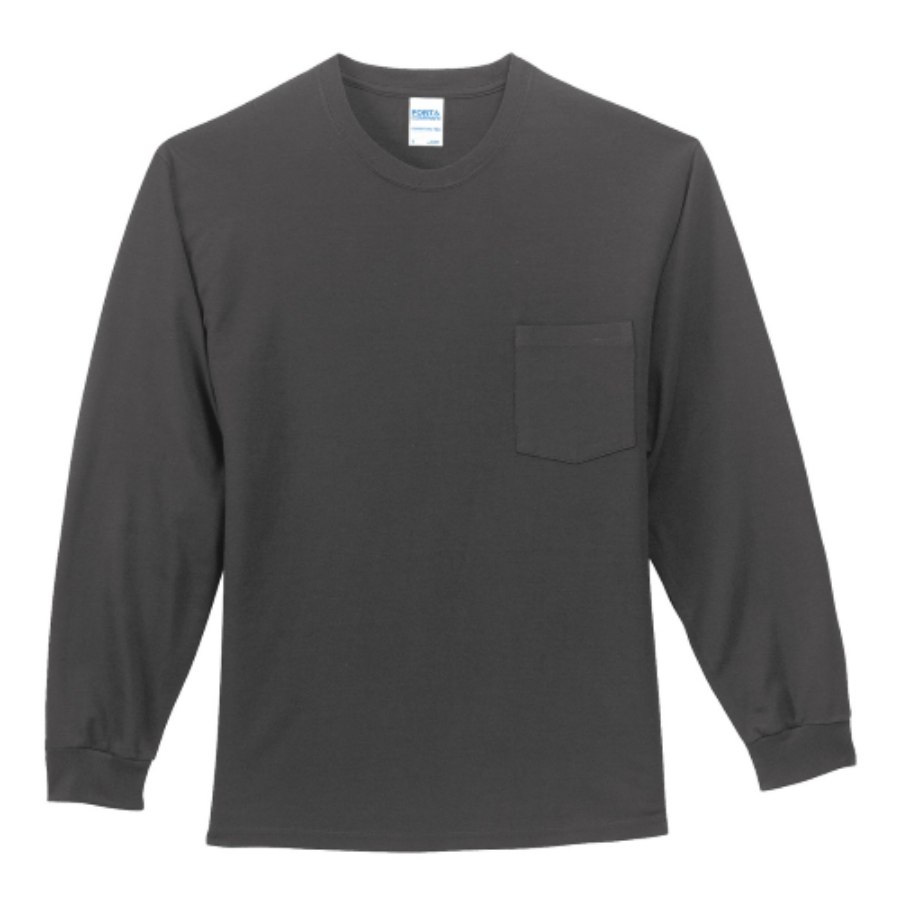 Port & Company Tall Long Sleeve Essential Pocket T-Shirt | Zip's Outfitters