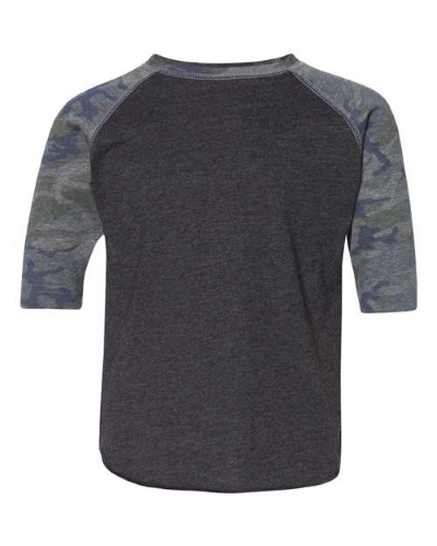 Picture of Rabbit Skins Toddler Baseball Jersey 3/4 Sleeve Tee