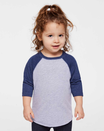Picture of Rabbit Skins Toddler Baseball Jersey 3/4 Sleeve Tee