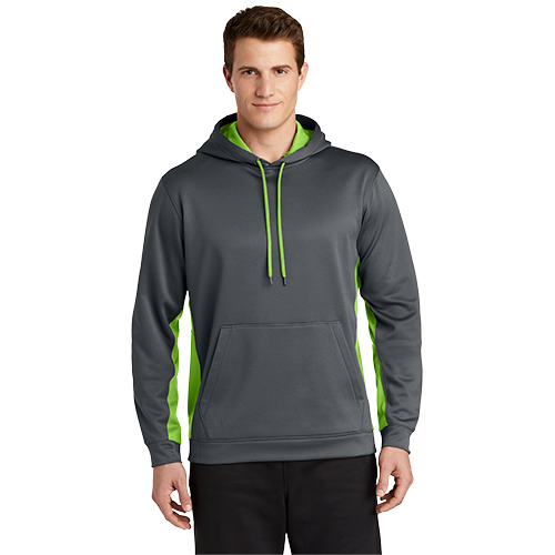 Picture of Sport-Tek Sport-Wick Fleece Colorblock Hooded Pullover