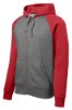 Picture of Sport-Tek Raglan Colorblock Full-Zip Hooded Fleece Jacket