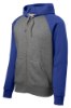 Picture of Sport-Tek Raglan Colorblock Full-Zip Hooded Fleece Jacket