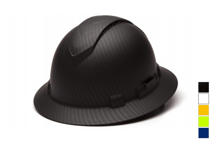 High Density Polyethylene Full Brim, Hard Shell And Vented Hat