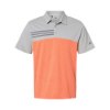 Picture of Adidas Heathered Colorblocked 3-Stripes Polo