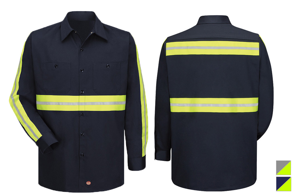 Picture of Red Kap Industrial Enhanced Visibility Long Sleeve Work Shirt