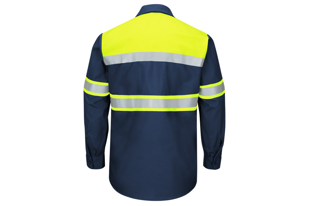 Picture of Red Kap Hi-Visibility Colorblock Ripstop Long Sleeve Work Shirt