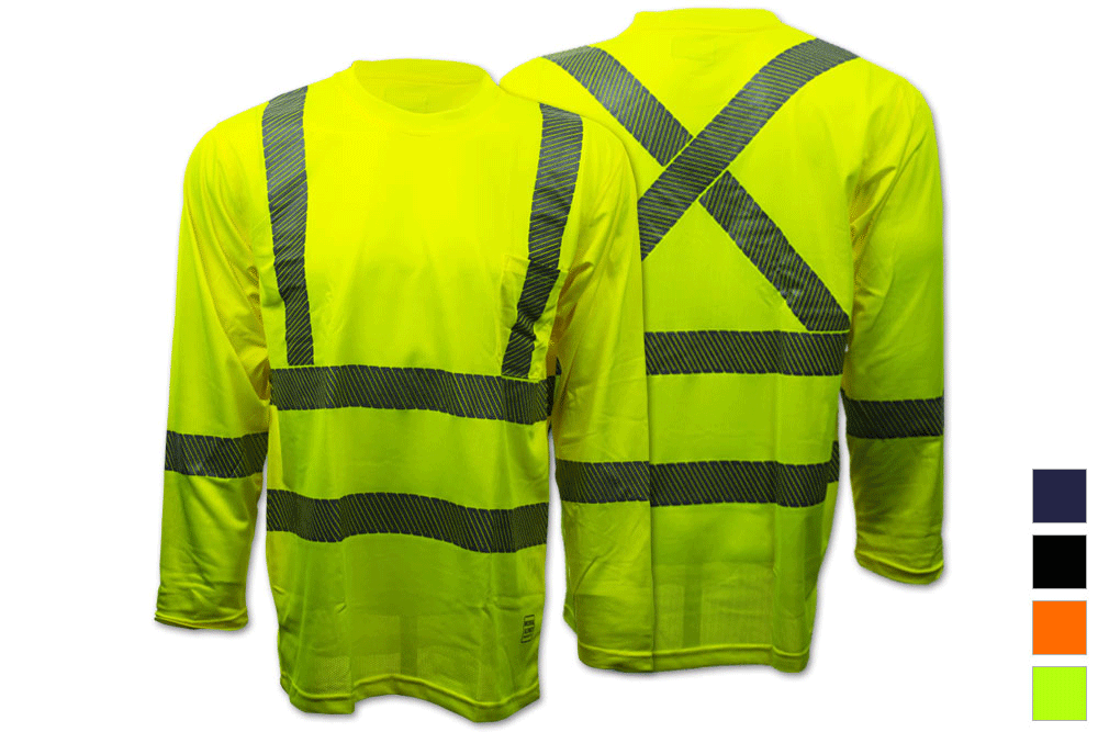 Picture of Tough Duck Safety Long Sleeve Safety Segmented Stripes T-Shirt