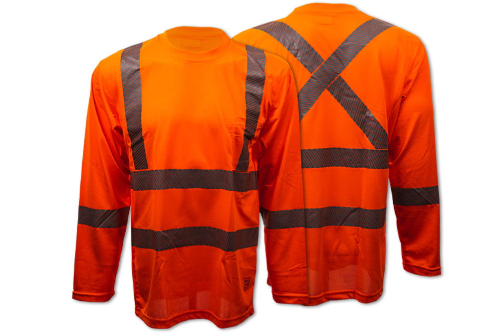 Picture of Tough Duck Safety Long Sleeve Safety Segmented Stripes T-Shirt