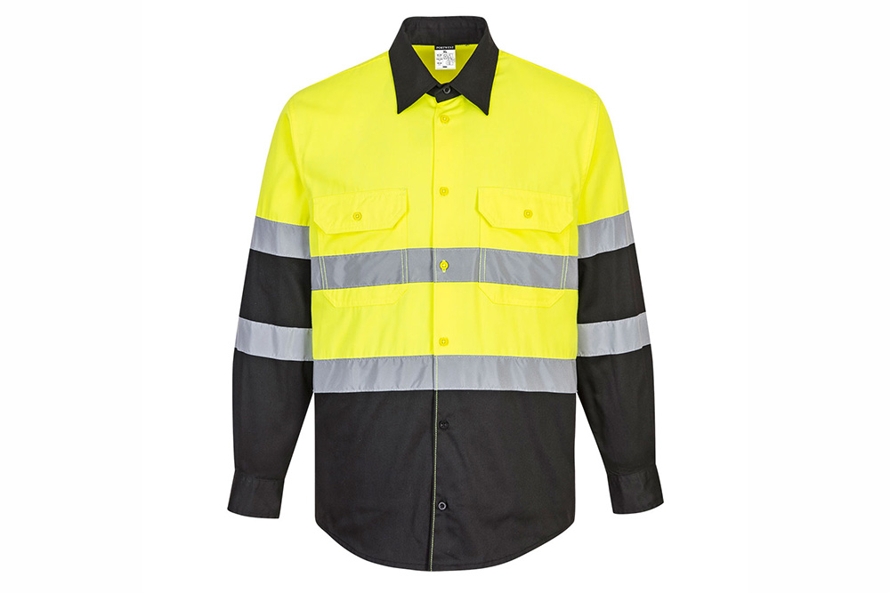 Picture of Portwest Two Tone Long Sleeve Button Up Work Shirt
