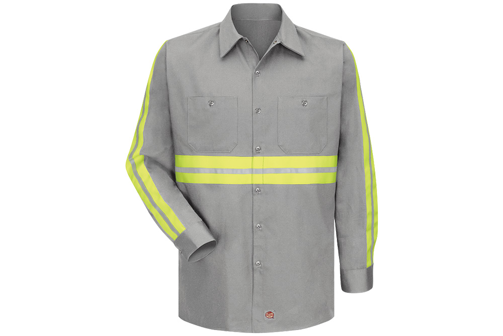 Picture of Red Kap Enhanced Visibility Long Sleeve Cotton Work Shirt