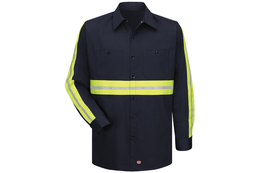 Picture of Red Kap Enhanced Visibility Long Sleeve Cotton Work Shirt