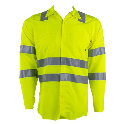 Picture of Red Kap Hi-Vis Long Sleeve Oilblok Class 3 Ripstop Work Shirt