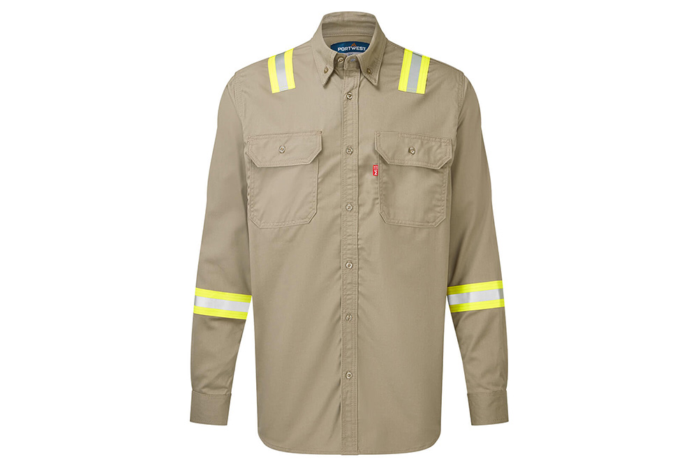 Picture of Portwest Bizflame 88/12 FR Long Sleeve Button Down Shirt