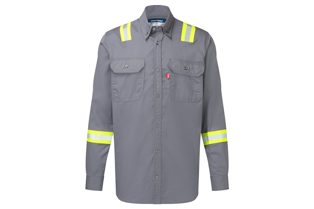Picture of Portwest Bizflame 88/12 FR Long Sleeve Button Down Shirt