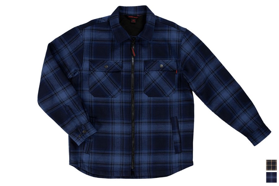 トップス TEE DOCKING LAYERED HS JACKET Victorious Men's Layered Hoodie Denim Jacket, Distressed